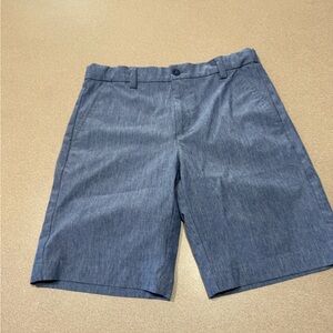 Vineyard Vines Heathered Navy Flat-Front Golf Shorts